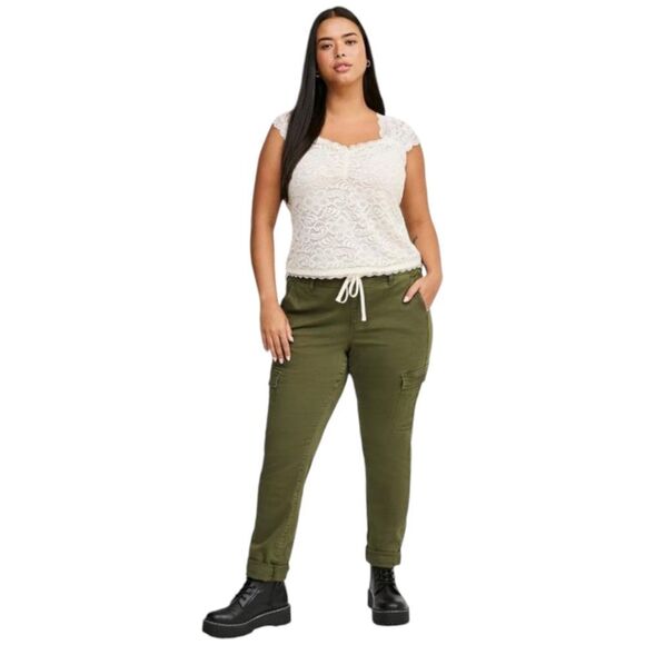 TORRID STRETCHβLACE Sweetheart Cinch Front Top Plus Size 2X - Picture 3 of 16